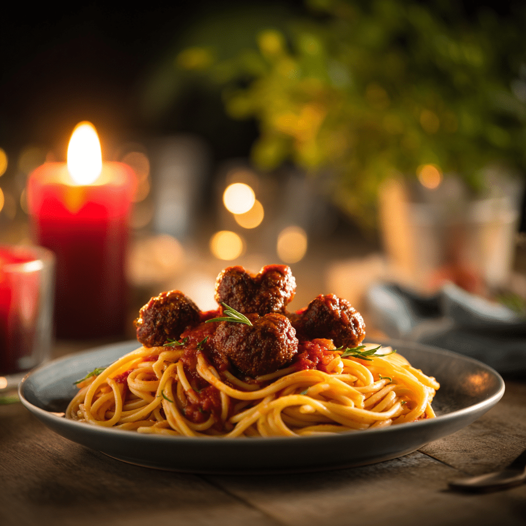 Sweetheart Meatballs with Spaghetti Recipe - Recipe Image