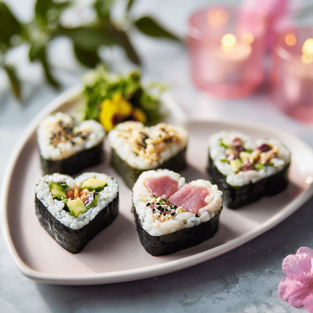 Valentine’s Day Sushi Rolls Recipe - Recipe Image