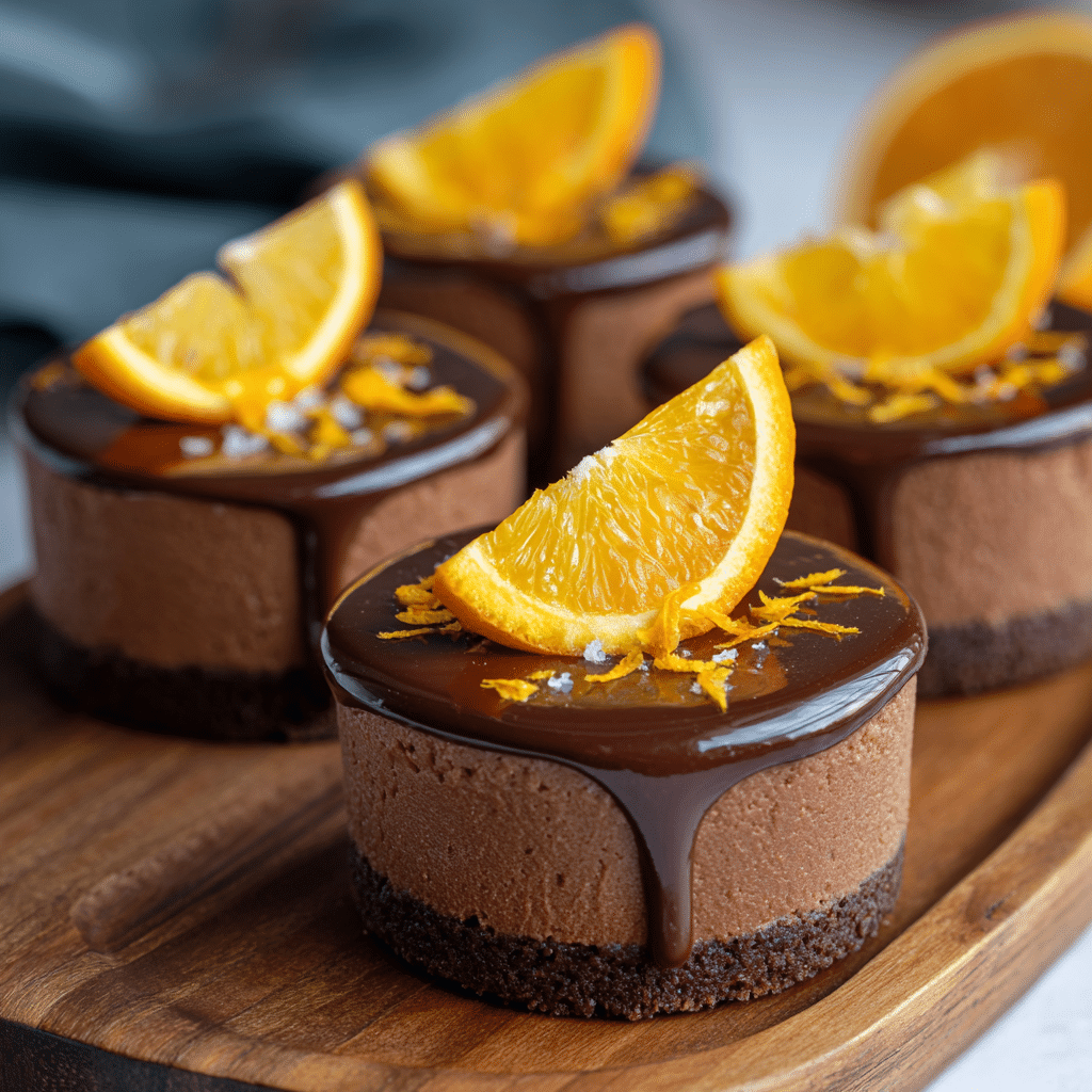 Mini Chocolate Orange Cheesecakes Recipe - Recipe Image
