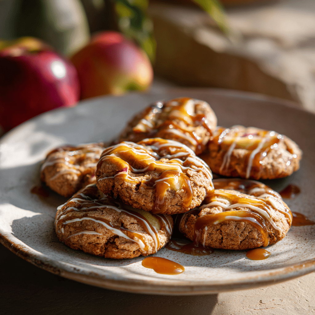 Vegan Caramel Apple Cookies Recipe - Recipe Image