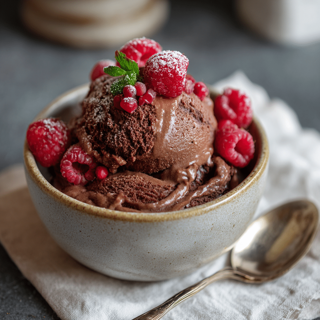 Vegan Chocolate Ice-Cream (No Churn) Recipe - Recipe Image