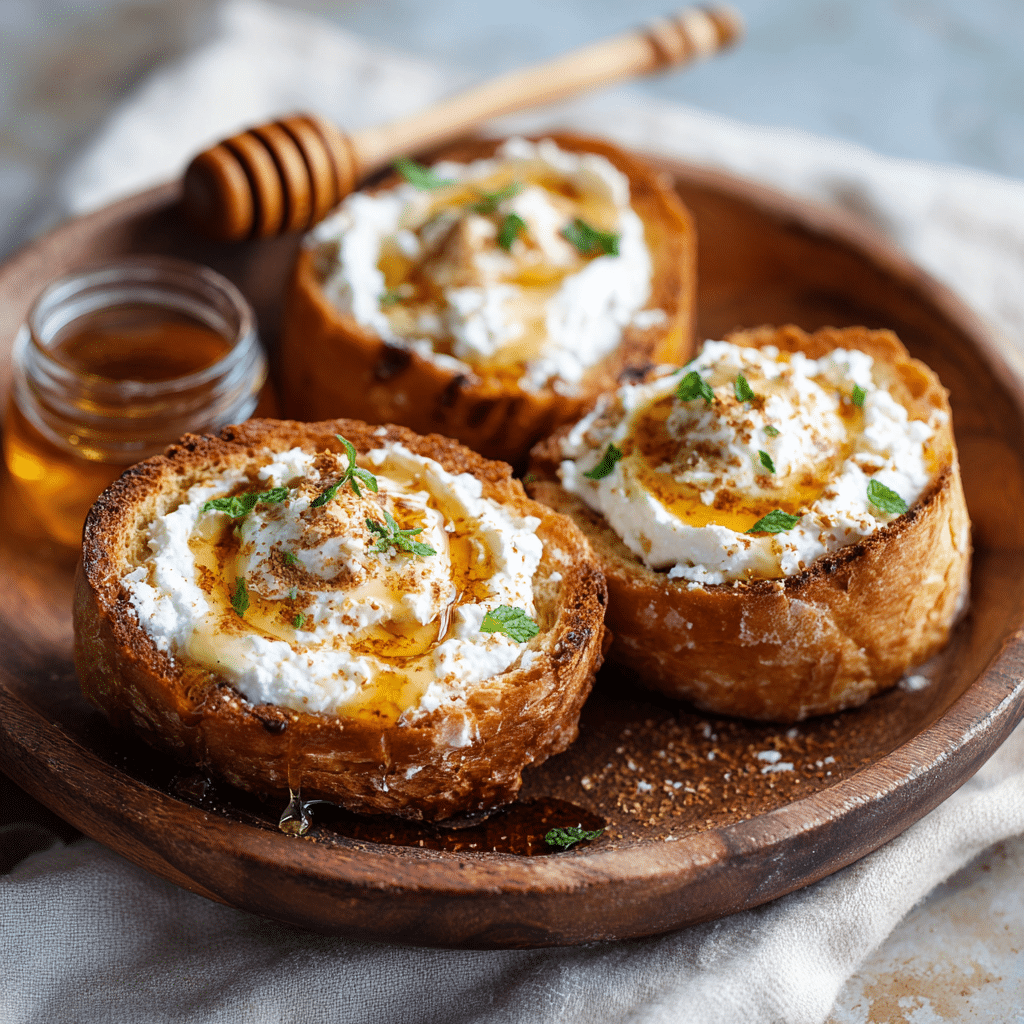 Whipped Feta Hot Honey Toast Cups Recipe - Recipe Image