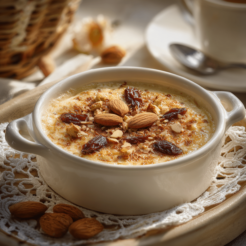 Baked Almond & Date Breakfast Custard Recipe - Recipe Image