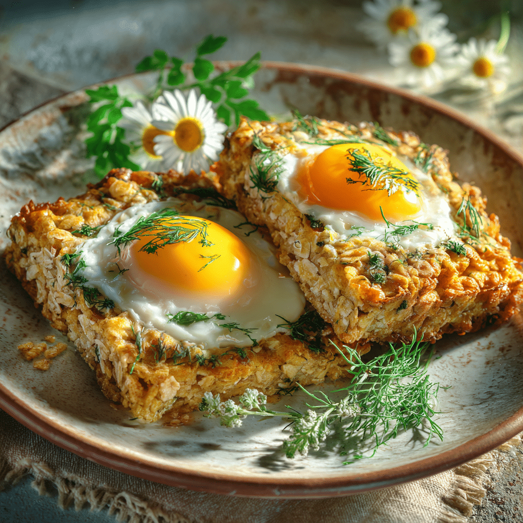 Baked Savory Oat & Egg Squares Recipe - Recipe Image
