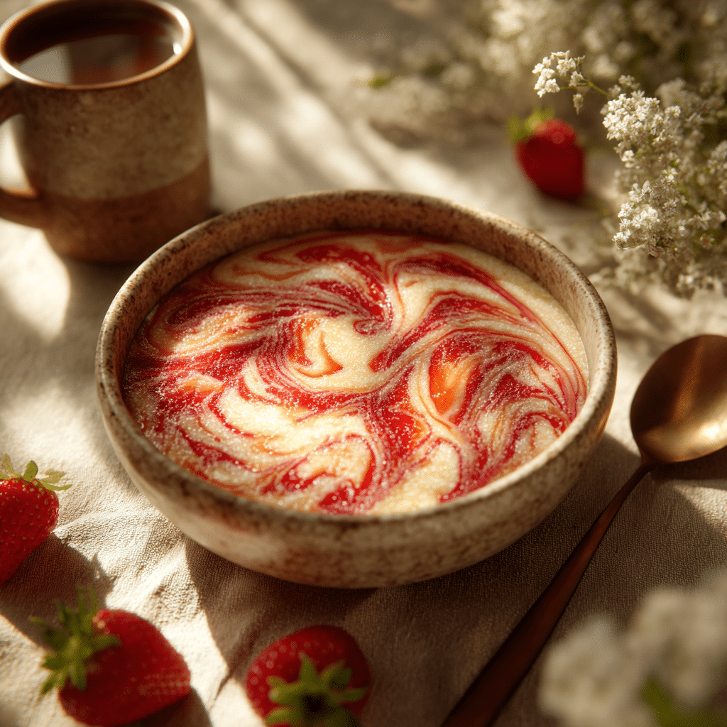 Creamy Strawberry Breakfast Polenta Recipe - Recipe Image
