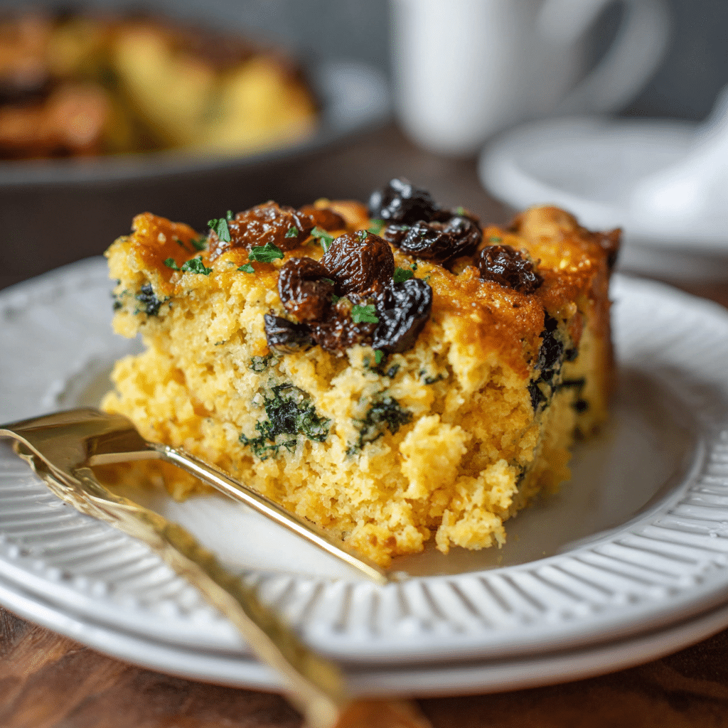 Savory Cornmeal Olive Breakfast Squares Recipe - Recipe Image