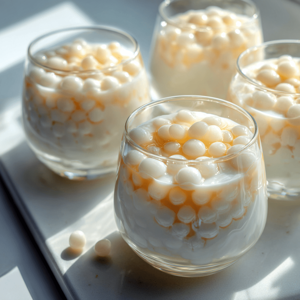 Chilled Almond Milk Tapioca Cups Recipe - Recipe Image