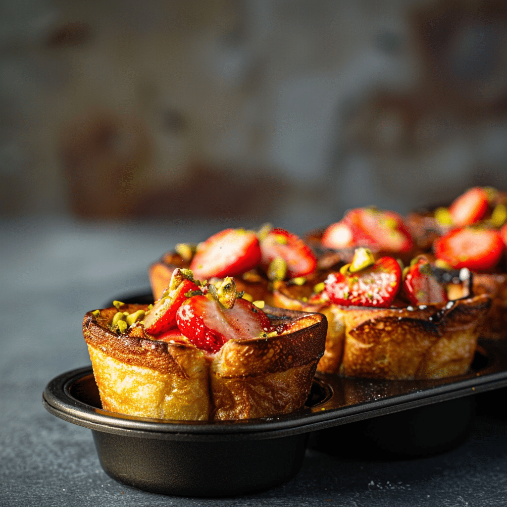 Creamy Pistachio Strawberry Icebox Breakfast Cake Recipe - Recipe Image