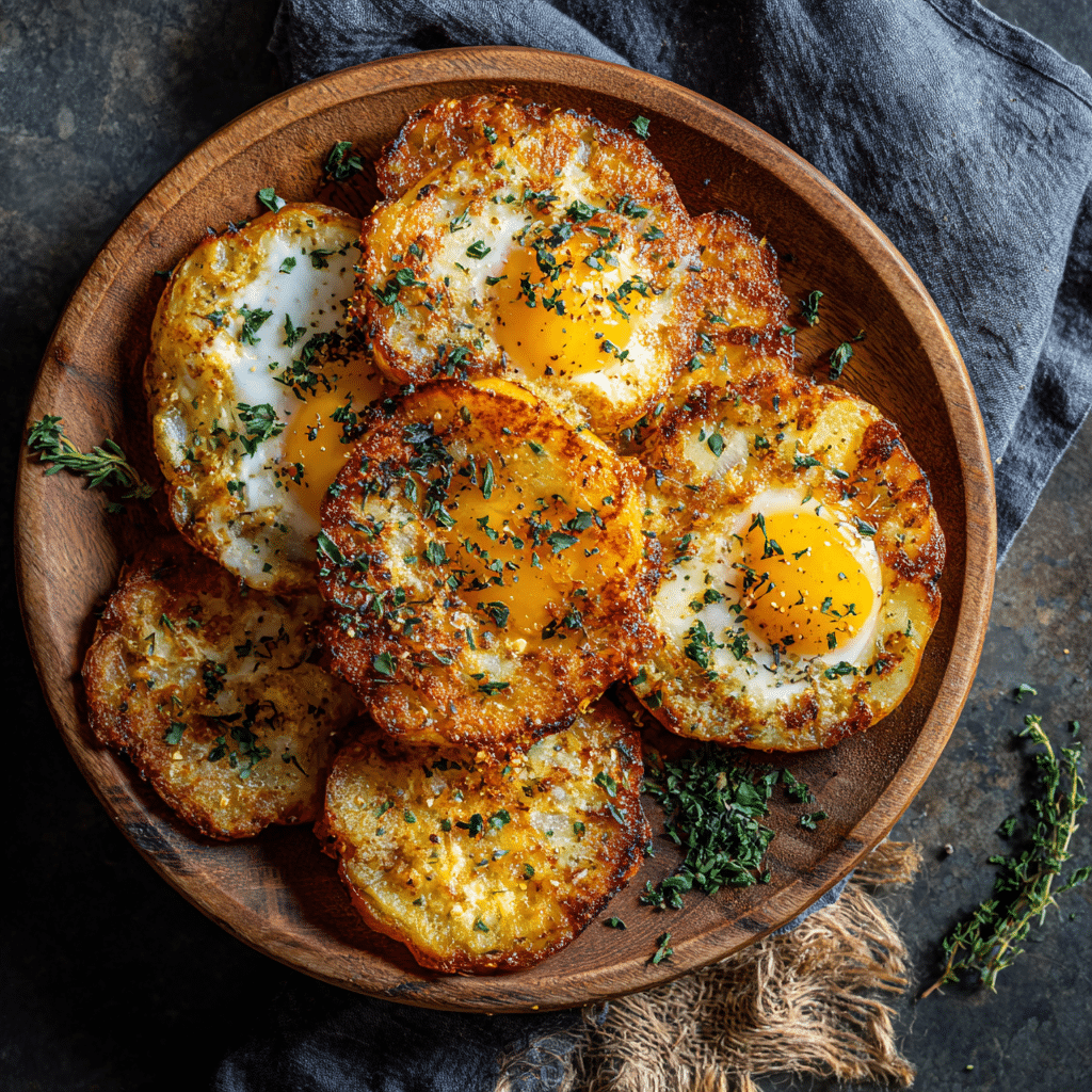 Crispy Potato & Herb Breakfast Rounds Recipe - Recipe Image