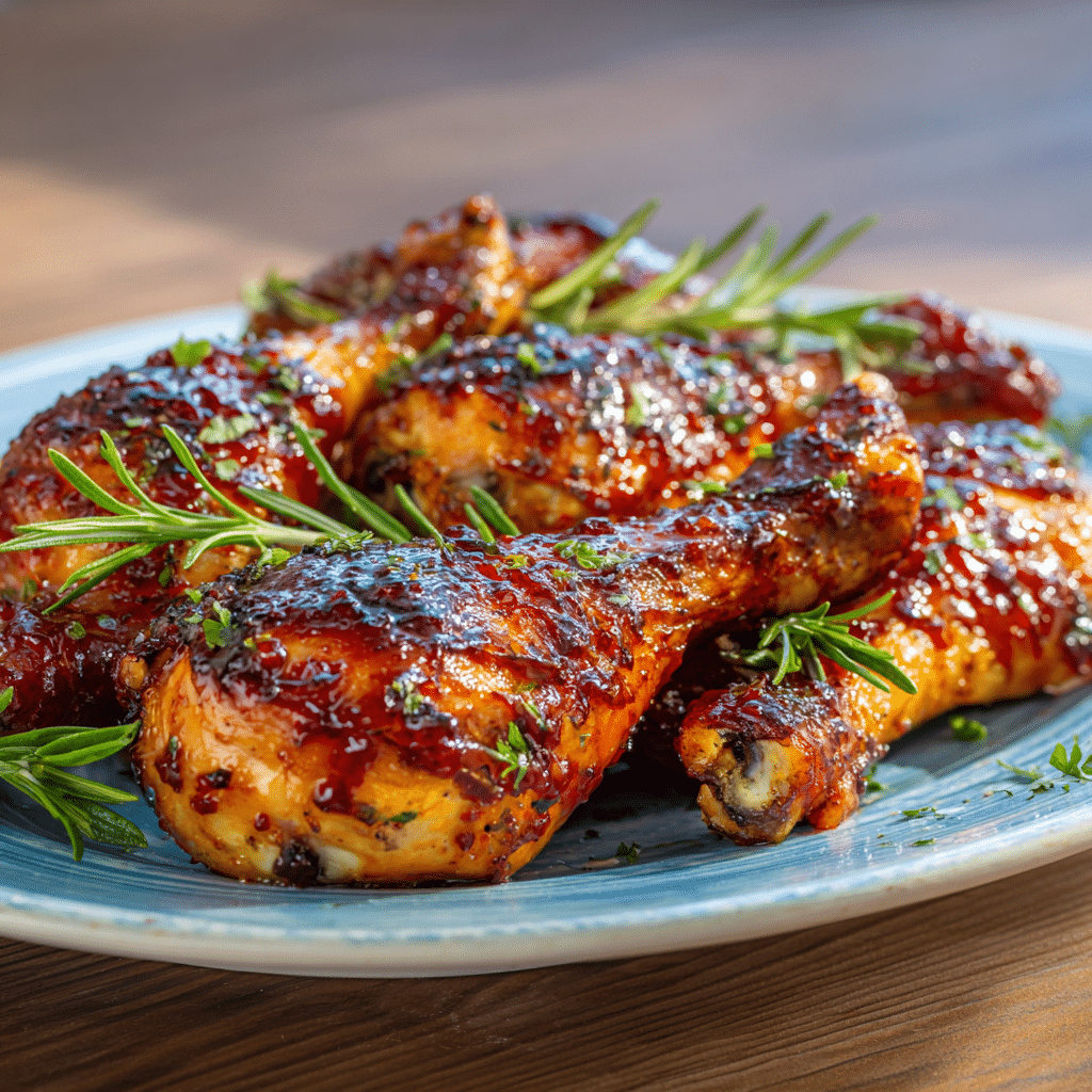 Simple BBQ Honey Chicken Drumsticks Recipe - Recipe Image