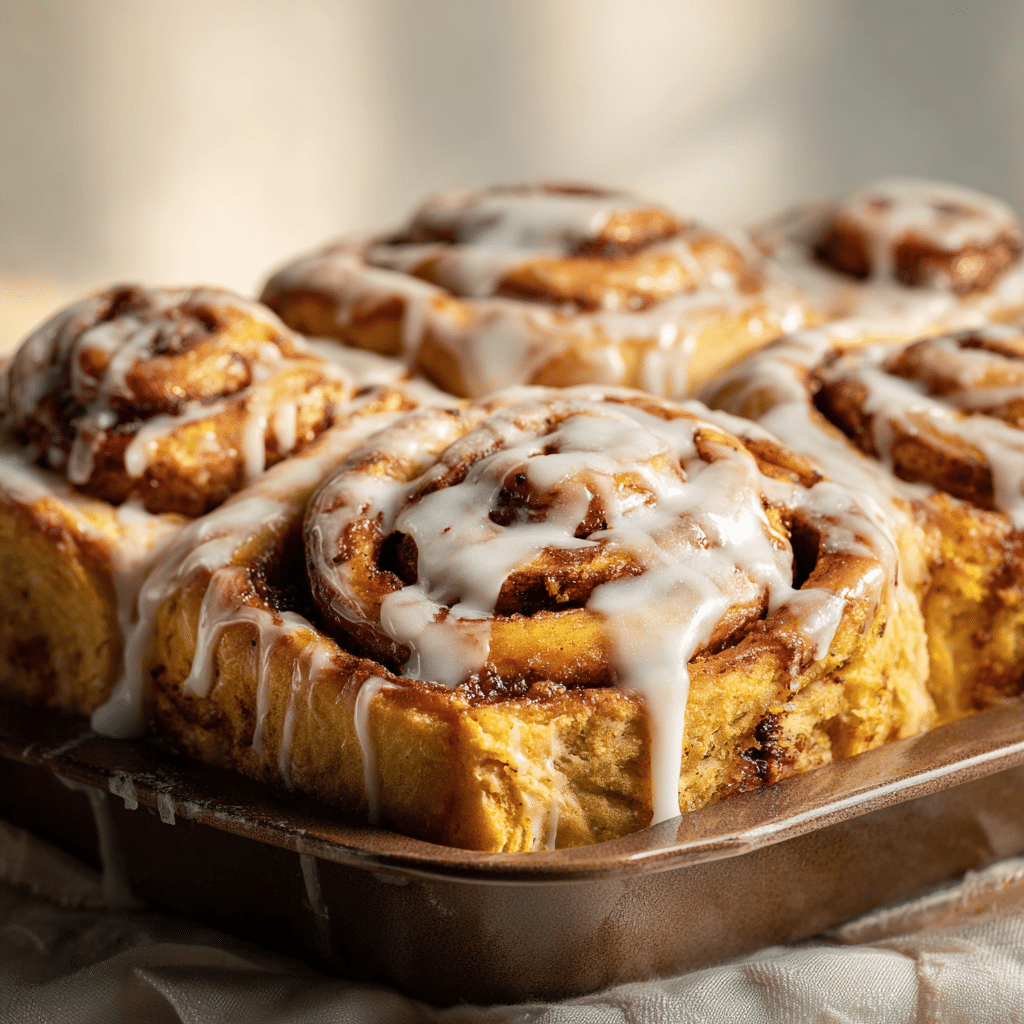 Pumpkin Spice Cinnamon Rolls Recipe - Recipe Image
