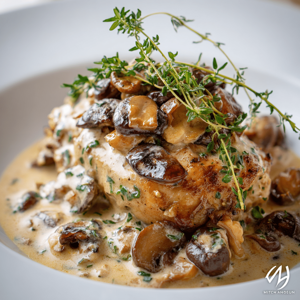 White Wine Mushroom Chicken Recipe - Recipe Image