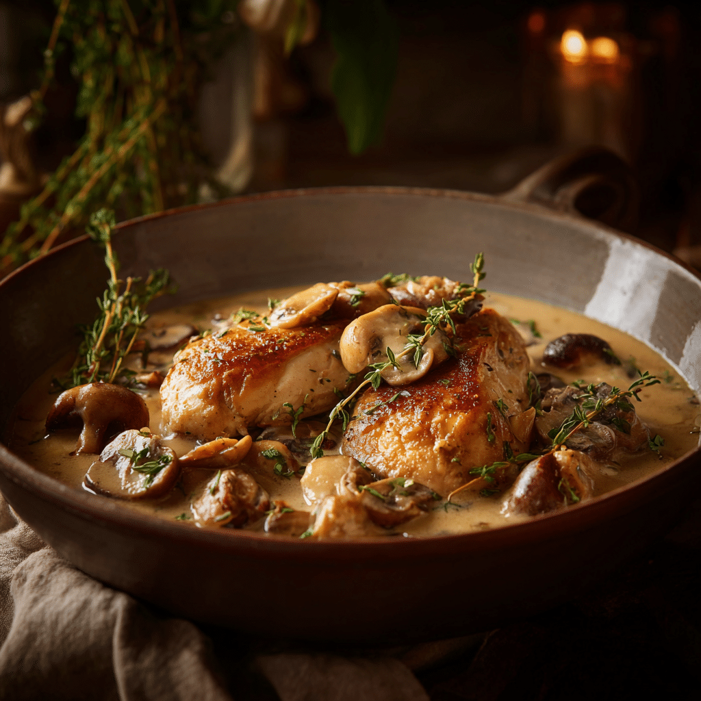 White Wine Mushroom Chicken Recipe - Recipe Image