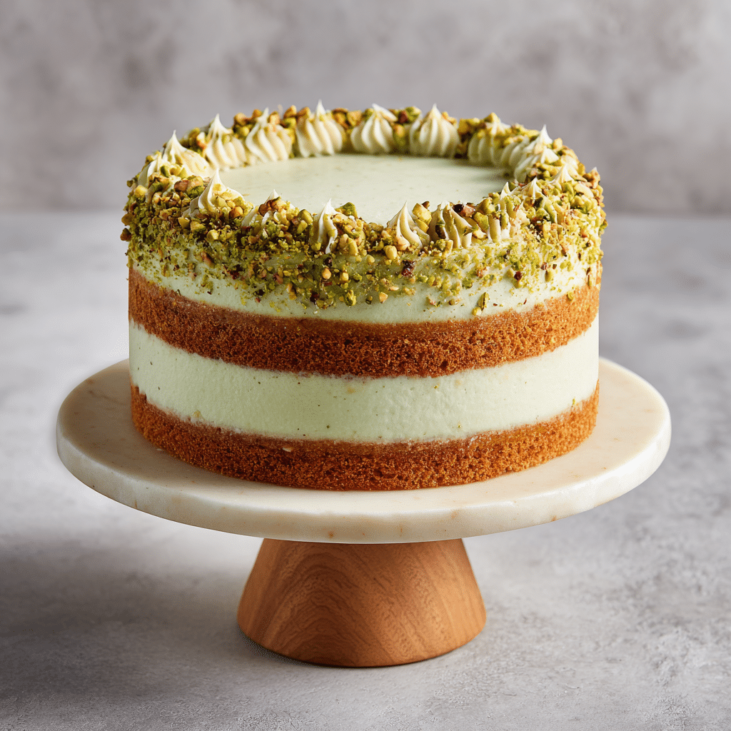 Pistachio Cream Cake Recipe - Recipe Image