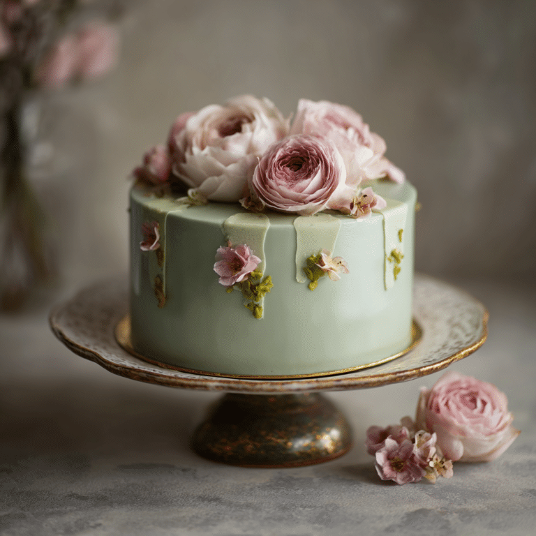 Pistachio Rose Cake Recipe