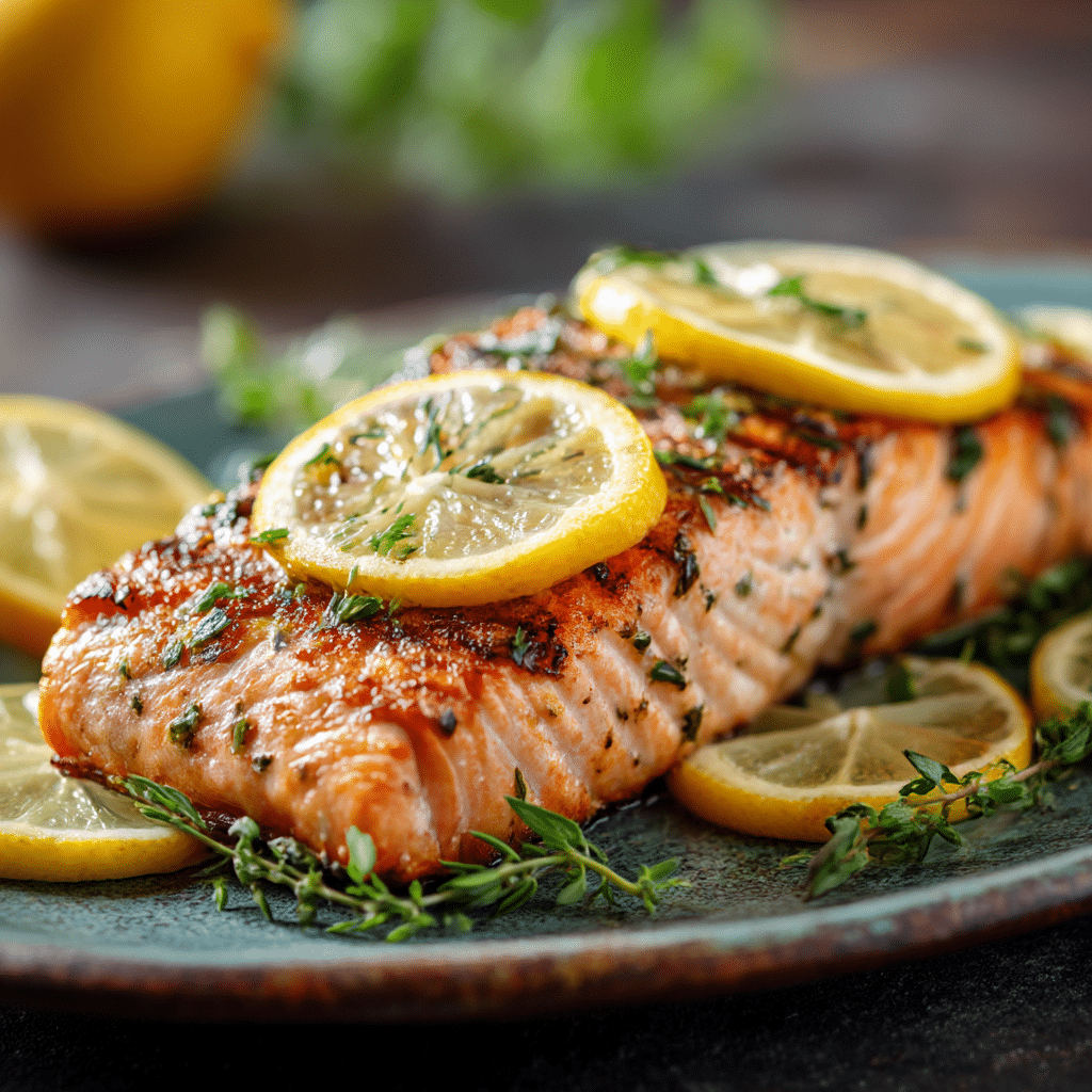 Lemon Herb Grilled Salmon Recipe - Recipe Image