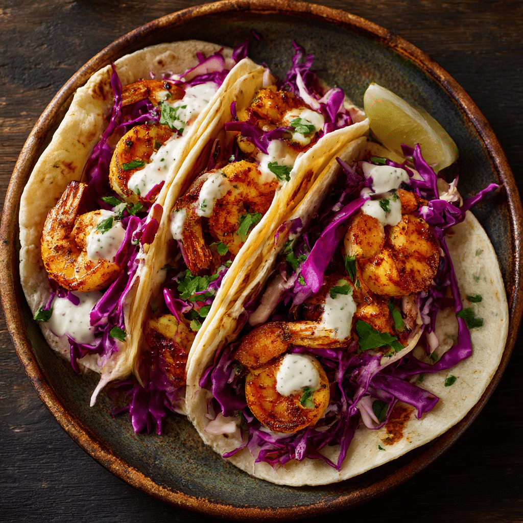 Spicy Cajun Shrimp Tacos Recipe - Recipe Image