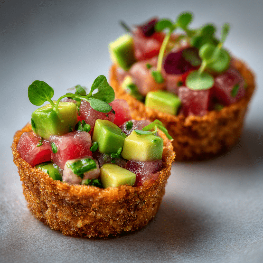 Mini Tuna Tartare Cups Recipe - Recipe Image