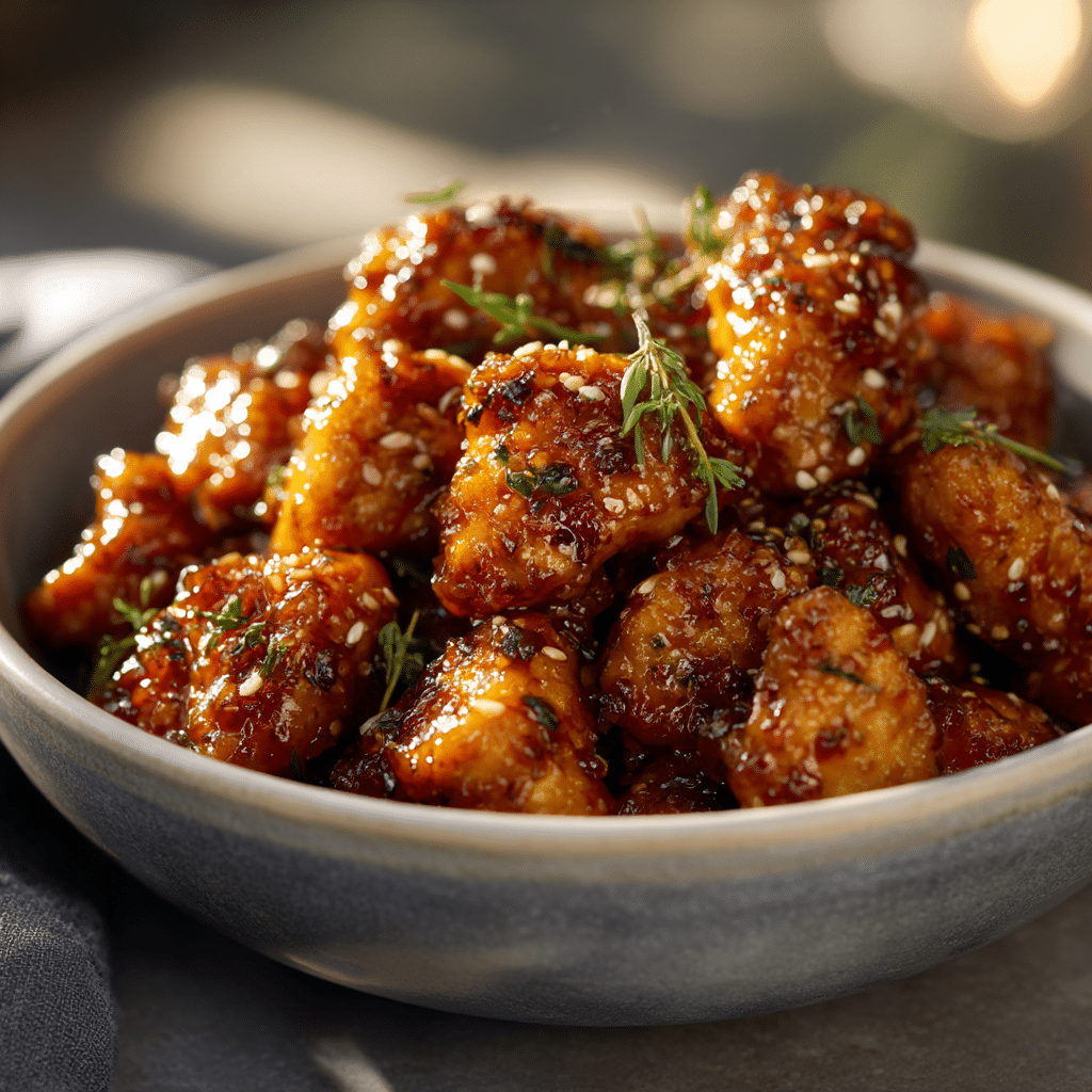 Air Fryer Honey Garlic Chicken Bites Recipe - Recipe Image