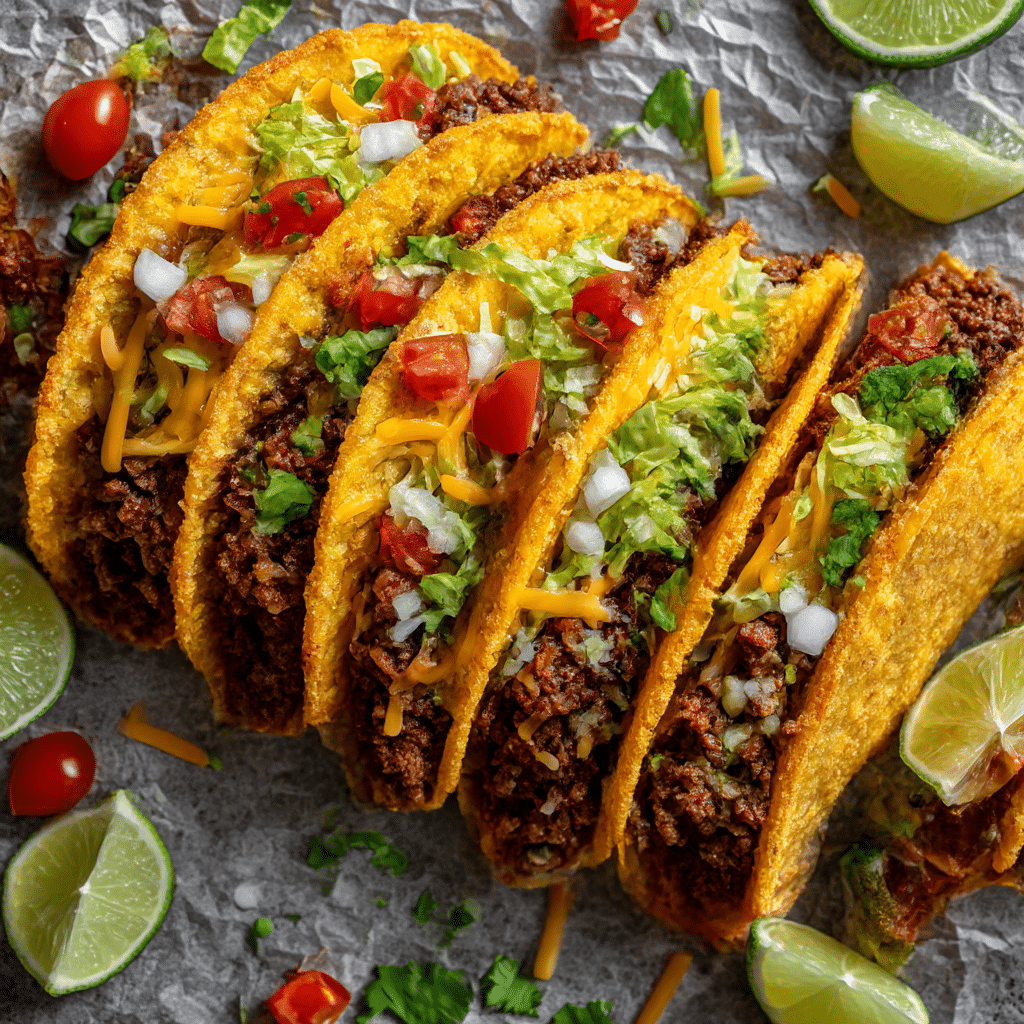 Crispy Ground Beef Tacos Recipe - Recipe Image
