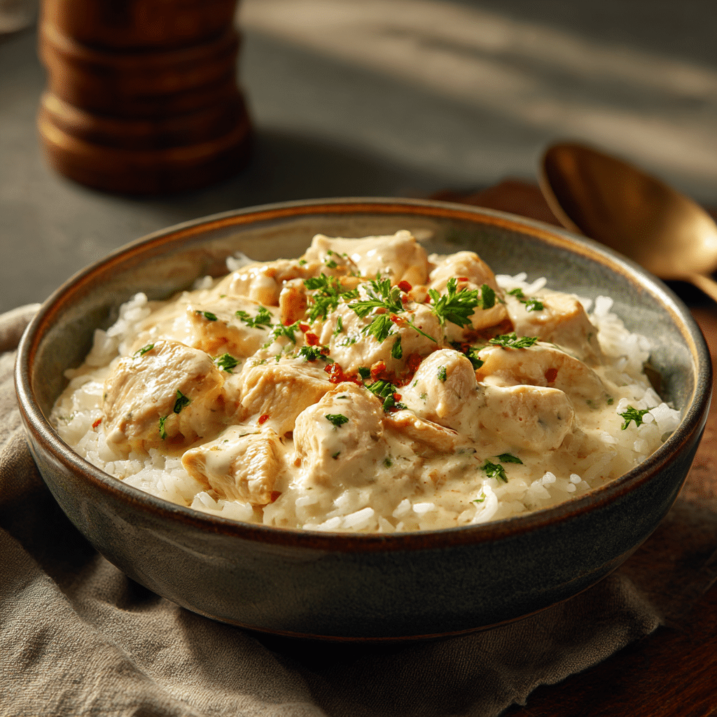 Creamy Chicken Rice Bowl Recipe - Recipe Image