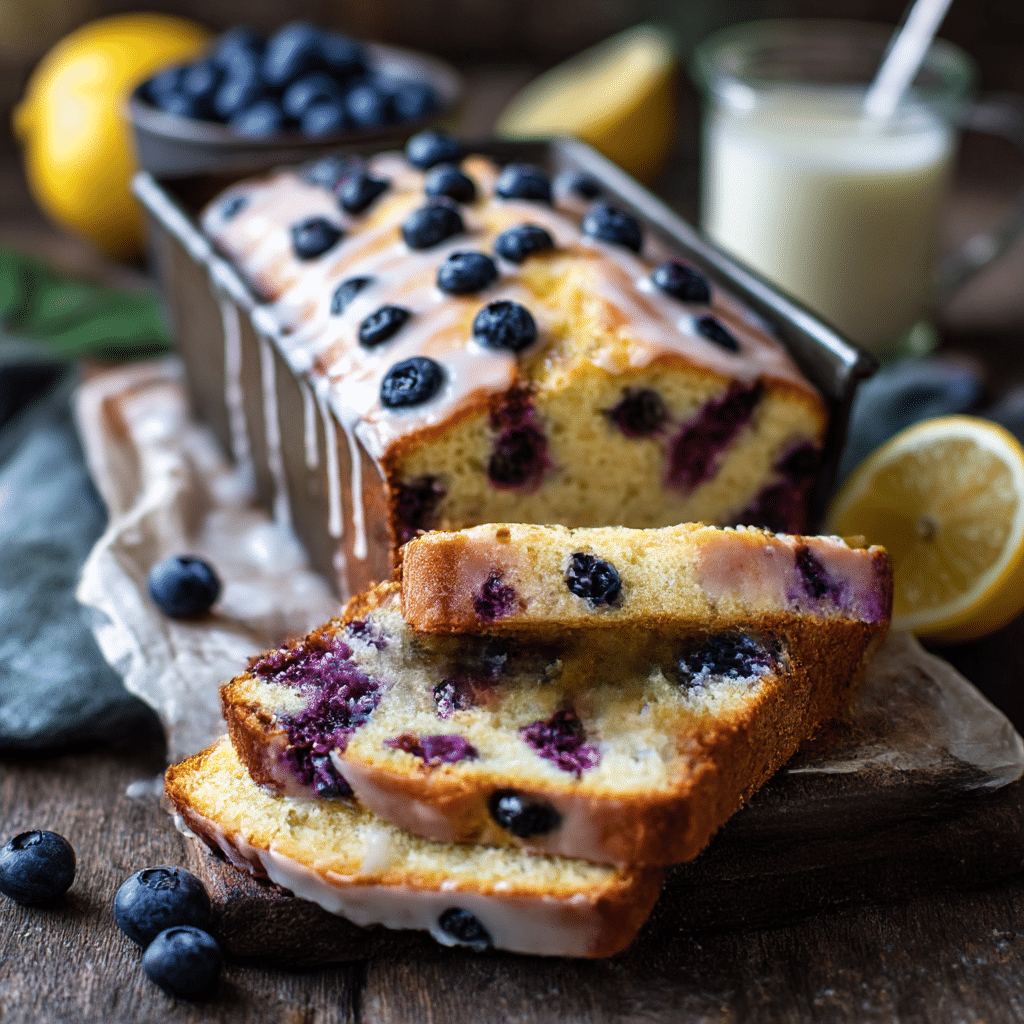 Lemon Blueberry Yogurt Loaf Recipe - Recipe Image