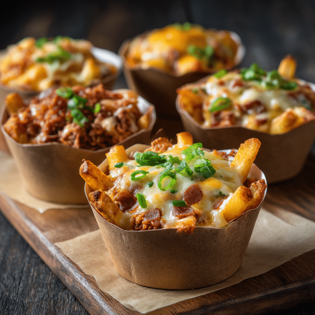 Cheesy Loaded Fries Cups Recipe - Recipe Image