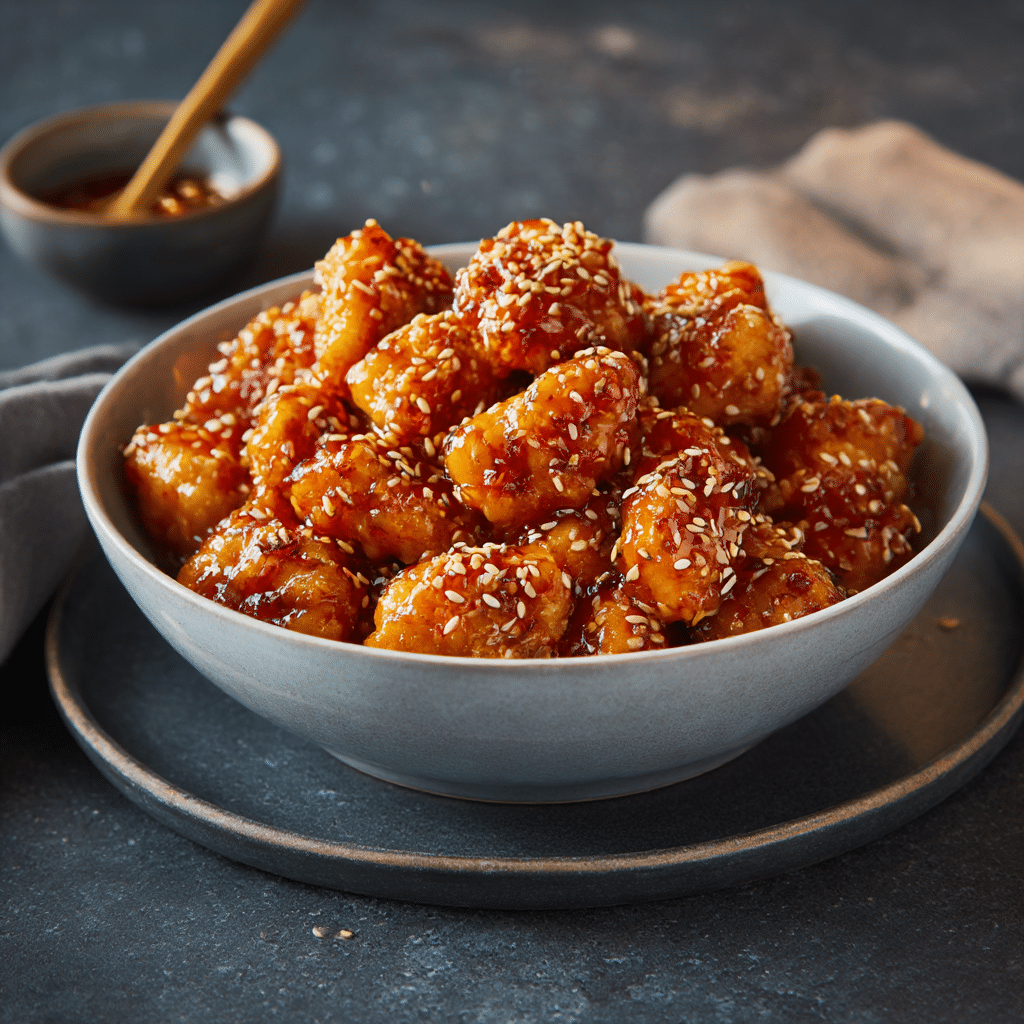 Spicy Honey Garlic Chicken Bites Recipe - Recipe Image