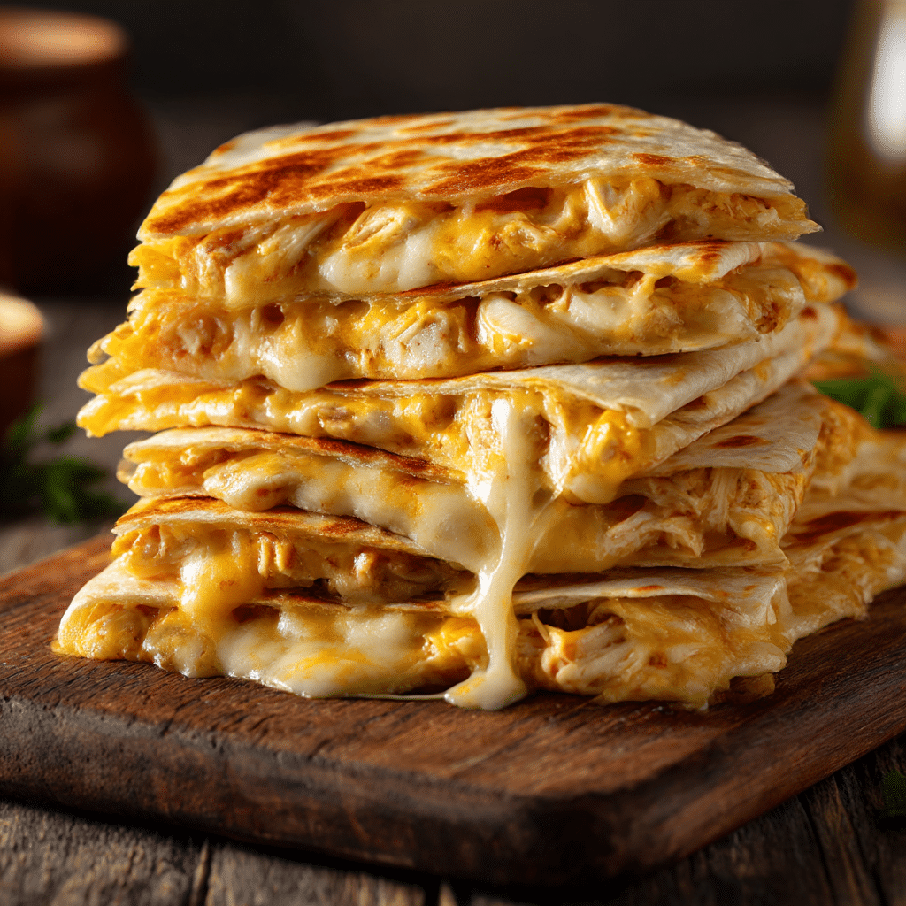 Cheesy Chicken Quesadilla Stack Recipe - Recipe Image