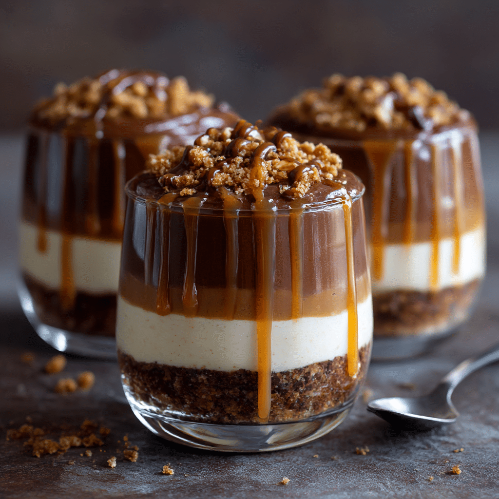 Chocolate Caramel Crunch Dessert Cups Recipe - Recipe Image
