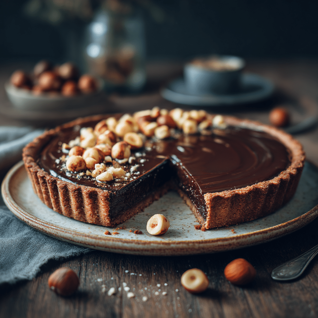 Chocolate Hazelnut Tart Recipe - Recipe Image