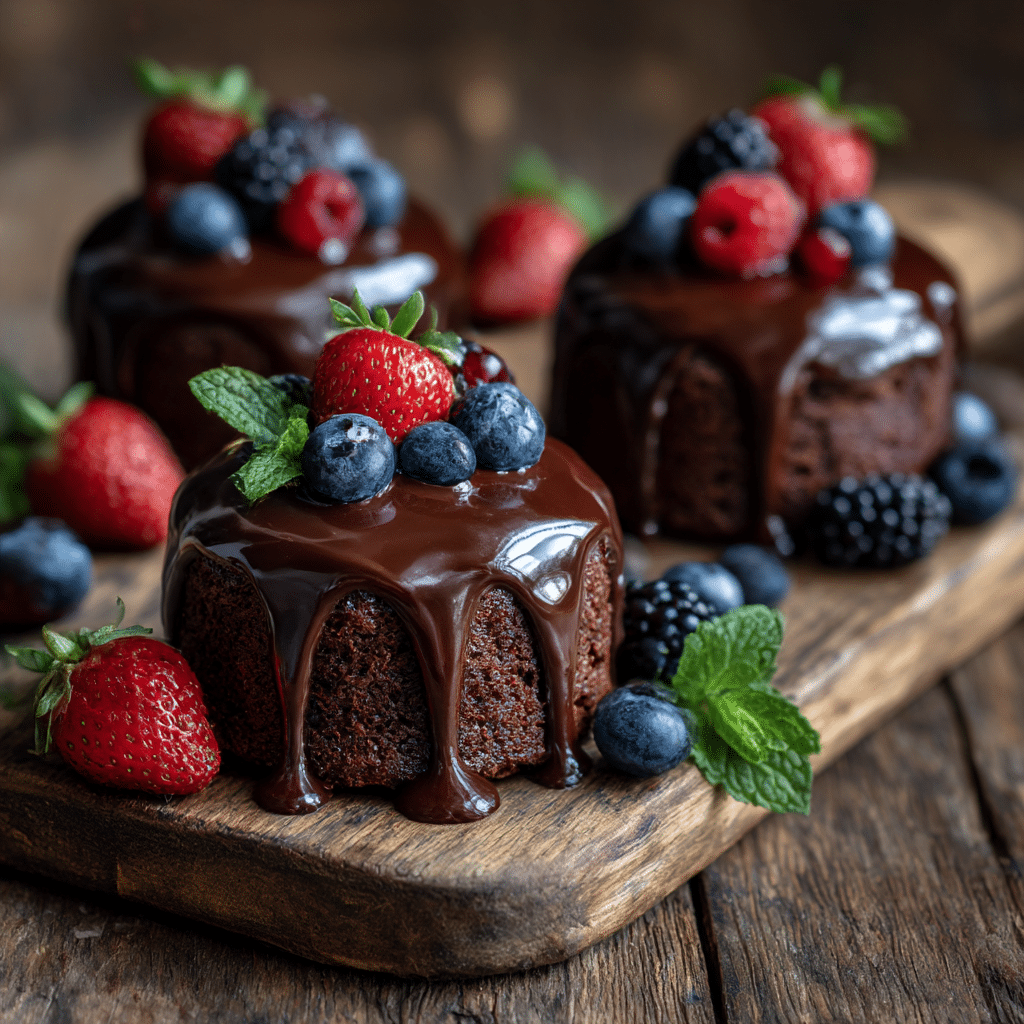 Mini Chocolate Fudge Cakes Recipe - Recipe Image
