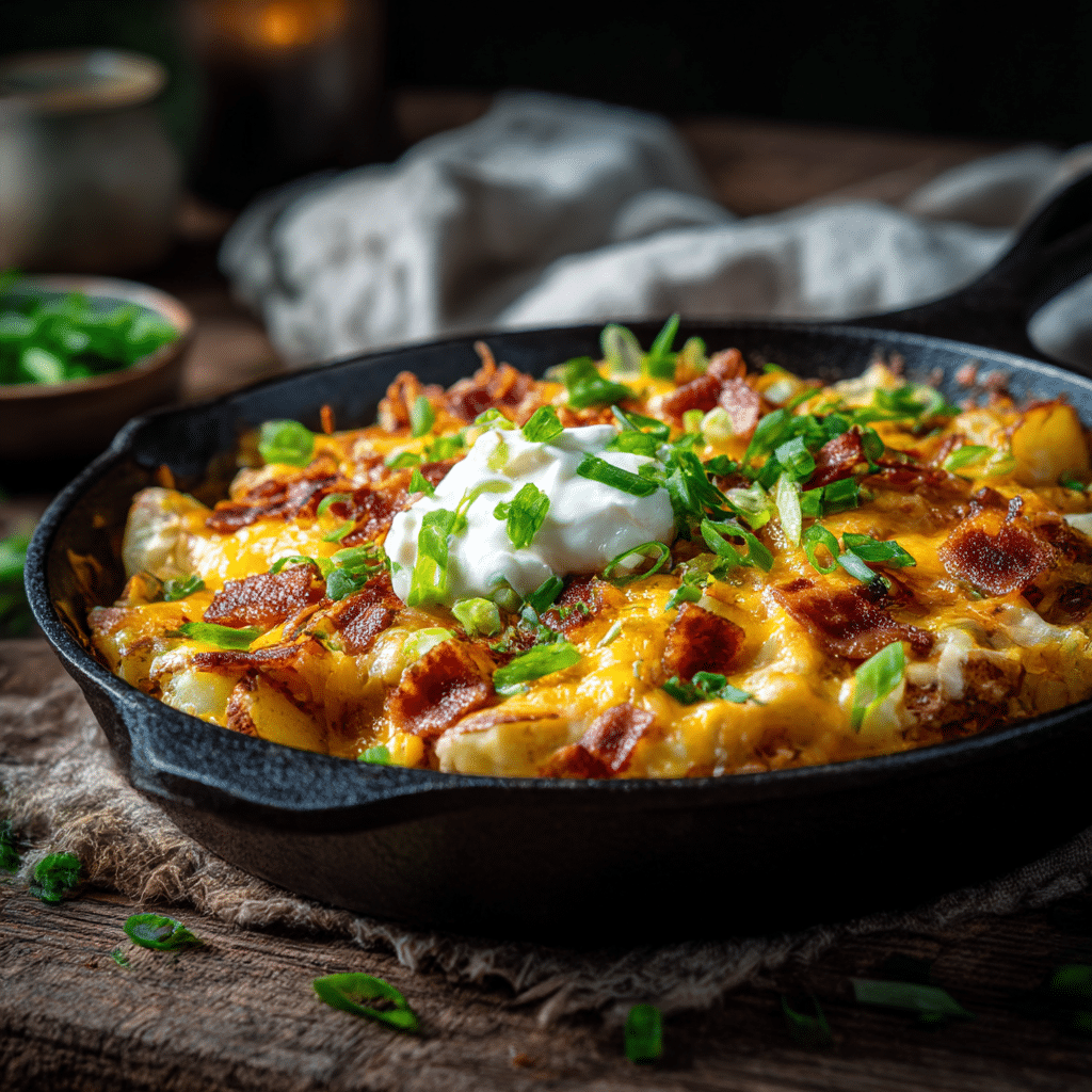 Loaded Baked Potato Skillet Recipe - Recipe Image