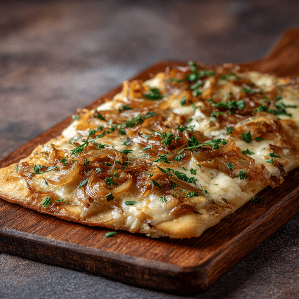 Caramelized Onion and Cheese Flatbread Recipe - Recipe Image