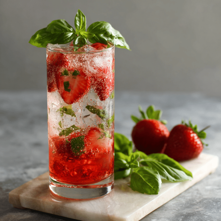 Strawberry Basil Olive Oil Soda Recipe