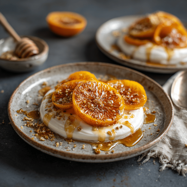 Burnt Orange Honey Yogurt Plates Recipe