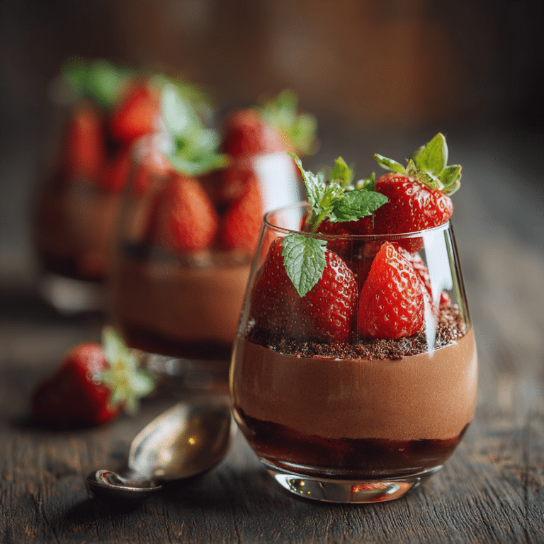 Chocolate Strawberry Glass Cups Recipe