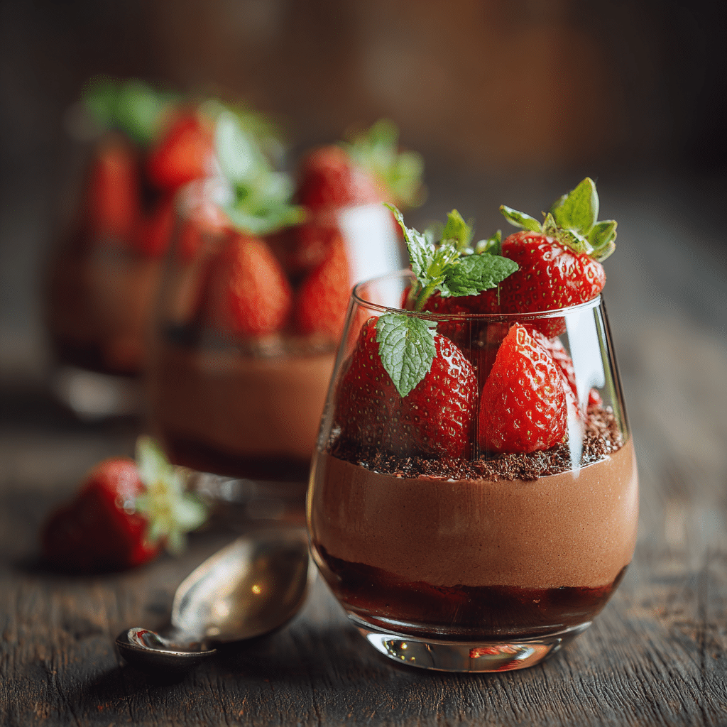 Chocolate Strawberry Glass Cups Recipe