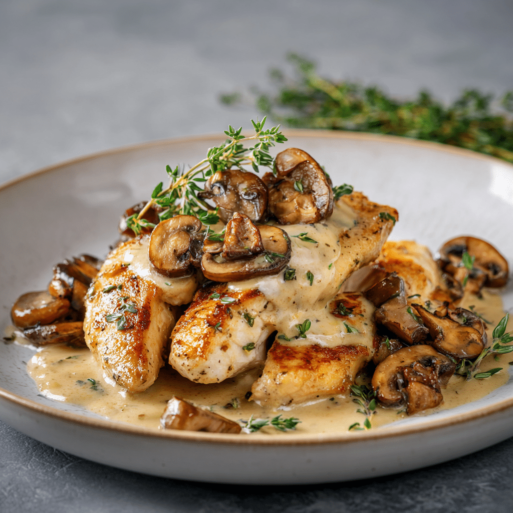 White Wine Mushroom Chicken Recipe