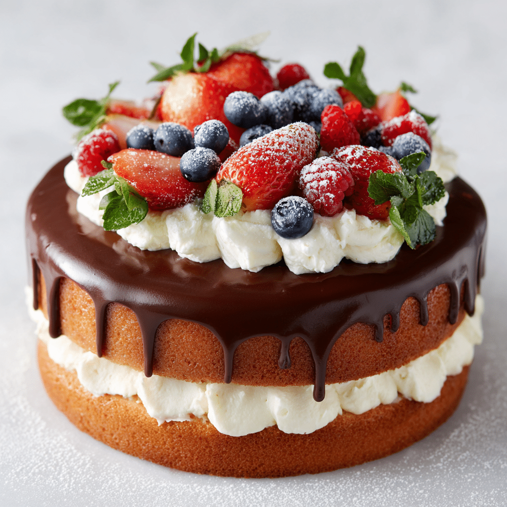 Chocolate Ganache Cake Recipe - Recipe Image