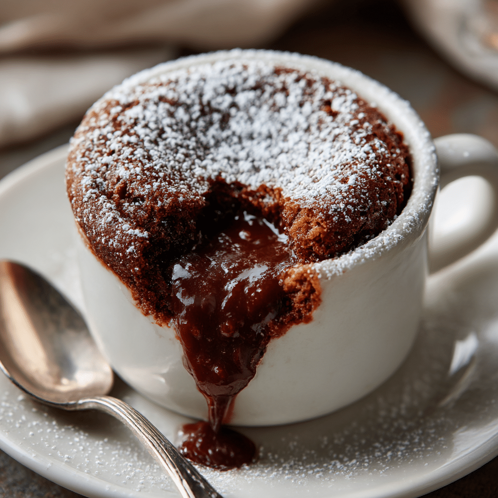 Nutella Lava Mug Cake Recipe - Recipe Image