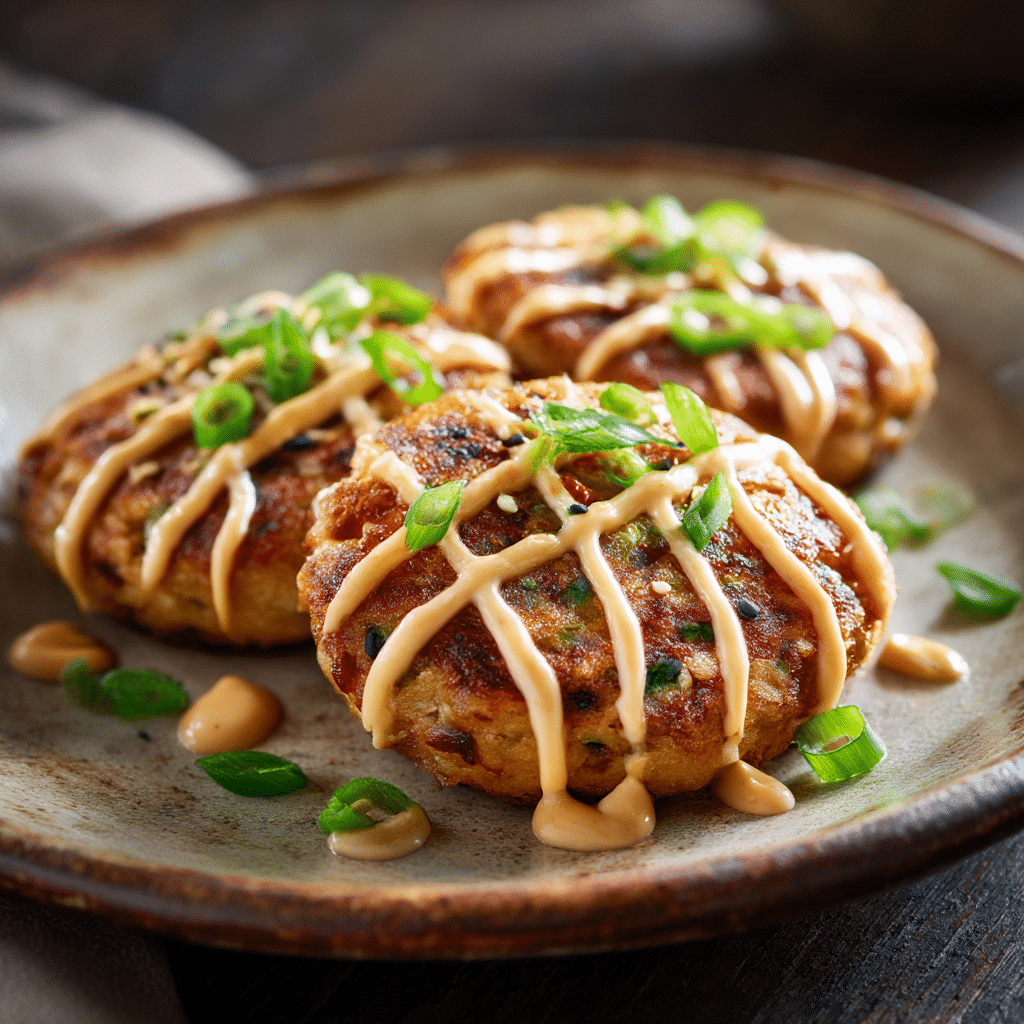 Bold Asian-Style Tuna Cakes with Spicy Mayo Recipe - Recipe Image