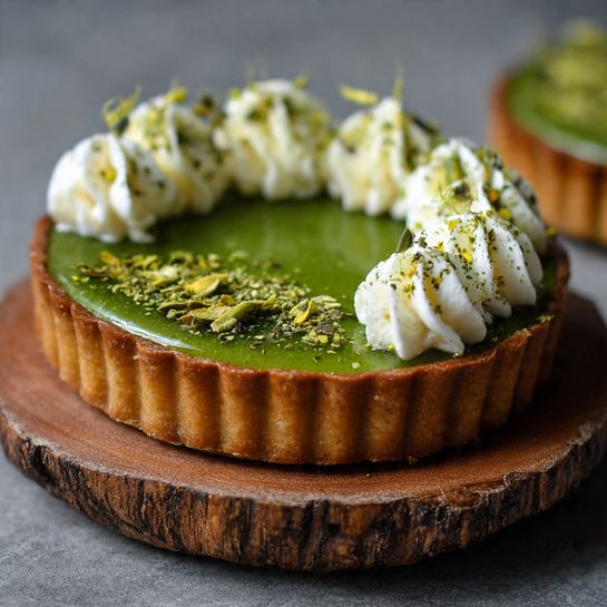 Matcha White Chocolate Tart: Green & Creamy Elegance Recipe - Recipe Image