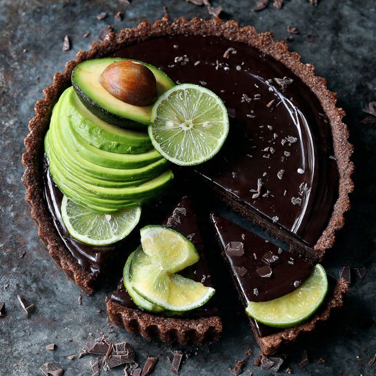 Chocolate Avocado Tart: Dark Green Sweet Indulgence Recipe - Recipe Image