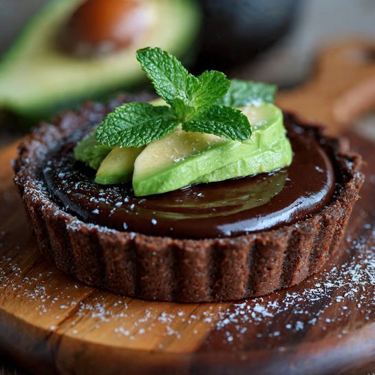 Chocolate Avocado Tart: Dark Green Sweet Indulgence Recipe