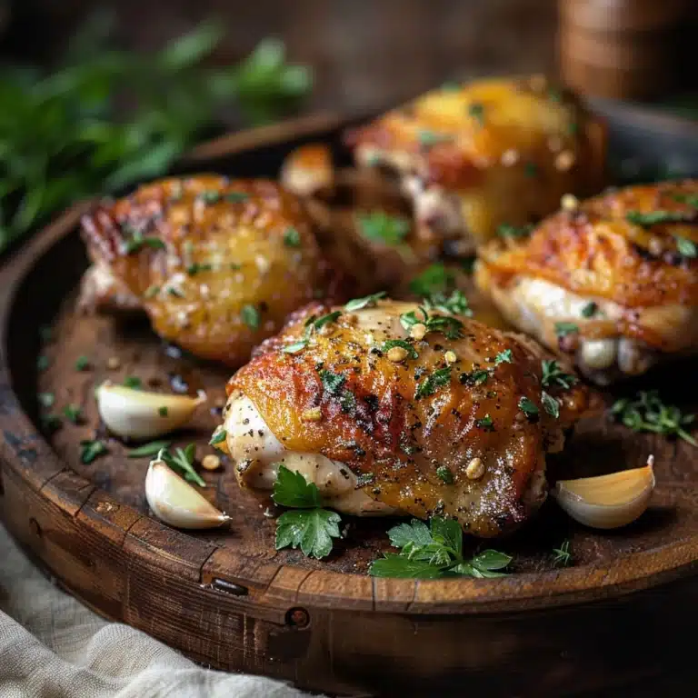 Garlic Herb Roasted Chicken Thighs Recipe