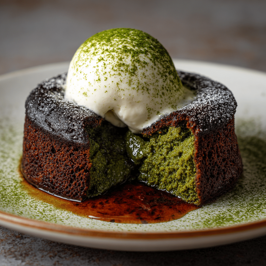 Lava Matcha Basque Cake Recipe - Recipe Image