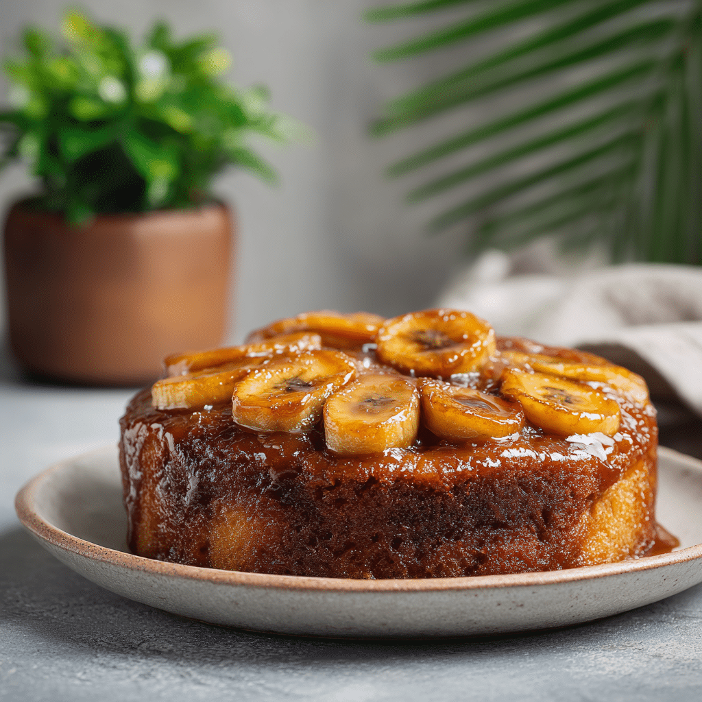 Upside-Down Banana Caramel Cake Recipe - Recipe Image