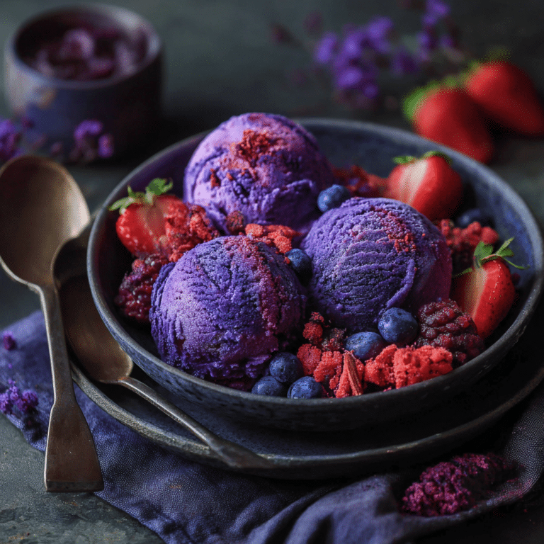 Purple Sweet Potato & Berry Nice Cream: Violet Dream Recipe