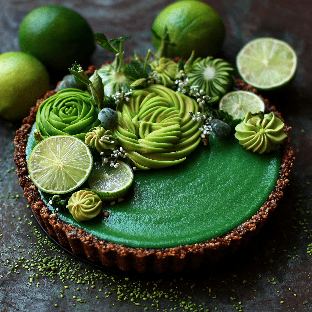 Avocado Lime Spirulina Tart: Green Citrus Magic Recipe